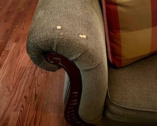 This is on the loveseat sofa arm rest