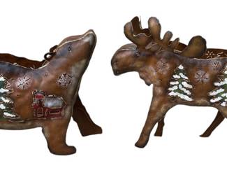 Adirondack Style Tin Holiday Decor 