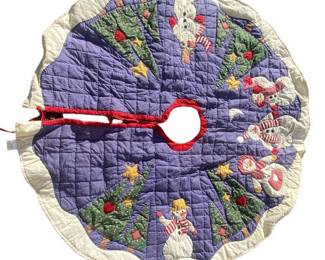 Quilted Snowman Tree Skirt 