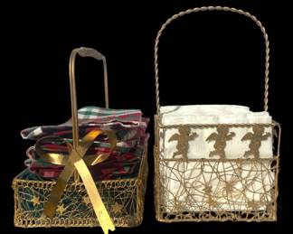 Gold Tone Napkin Holders 