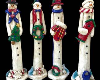 Clay Skinny Snowmen 