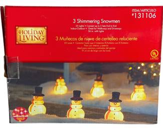 9 BOXES Shimmering Snowmen 