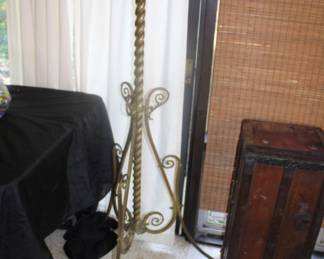 Nice old brass coat rack 