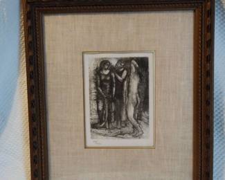002 Pablo Picasso Orig. Etching Framed COA Limited 174 of 1500