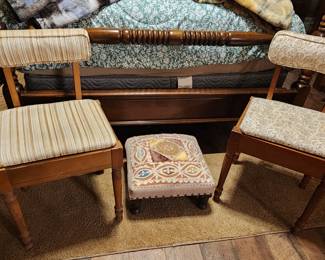 Sewing chairs and footstool