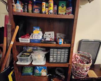 Garage has a variety of supplies