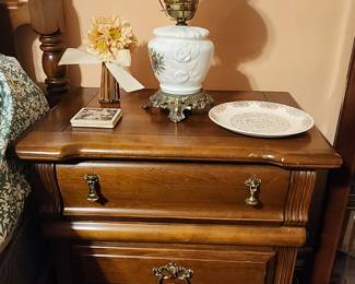 One of the two nightstands that goes with bedroom suite