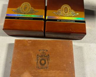 Wood cigar boxes