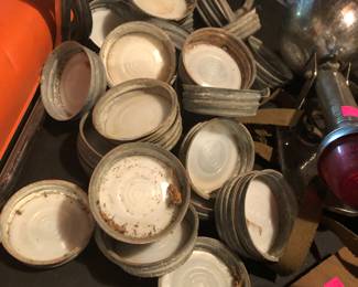 Vtg Zinc Ball Canning Lids