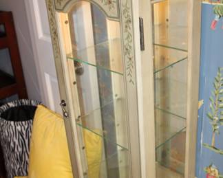lighted curio cabinet