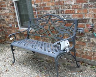 iron patio bench
