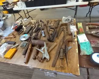 some of the antique hand tools