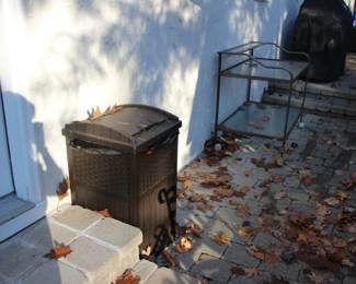 Patio cart & trash can