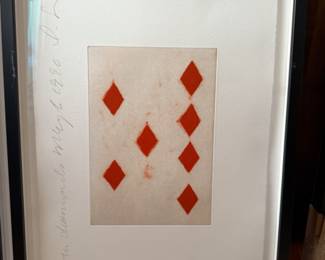 Donald Keith Sultan (American, 1951-) Playing Cards, aquatint