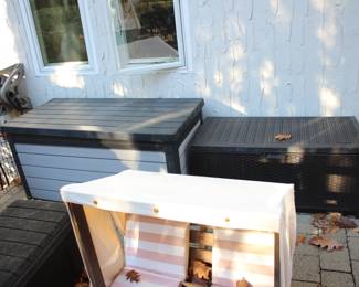 Patio storage boxes