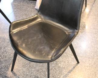 6 Arhaus faux leather chairs