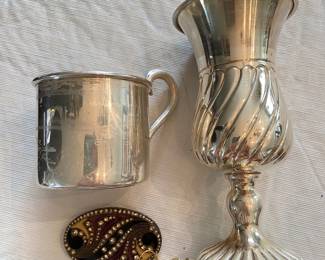 Sterling baby & Kiddish cup