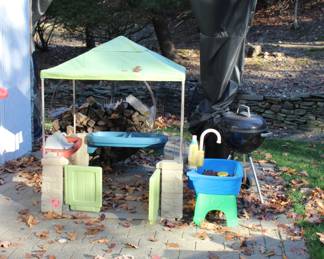 Child's outdoor items and patio heater