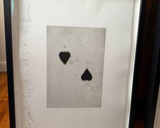 Donald Keith Sultan (American, 1951-) Playing Cards, aquatint