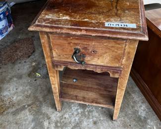 #49	Wood project side table (as-is finish) 1 drawer 17x14x26	 $20.00 
