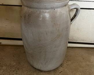 #73	Cream crock with lid 15" tall	 $25.00 
