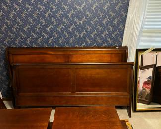 #14	King Sleigh Bed with side rails	 $225.00 
