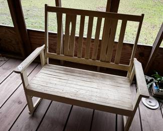 #35	Wood rocker 36" length kept under porch	 $60.00 
