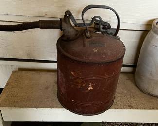 #74	Vintage safety fuel can 	 $30.00 

