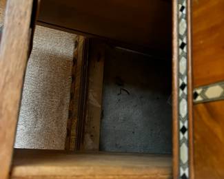 #25	Waterfall wood vanity with mirror 5 drawers (as-is finish) with metal handles 51x18x28x68	 $225.00 
