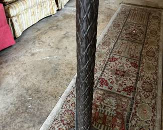 #43	Heavy metal floor lamp palm leaf design 64" tall (no shade)	 $30.00 
