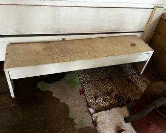 #72	Cream painted wood bench 48x11x12	 $20.00 
