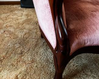 #2	Kimball Victorian Parlor Chair -His carved Rosewood straight arms 	 $150.00 
