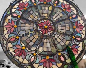 Hanging stained glass window