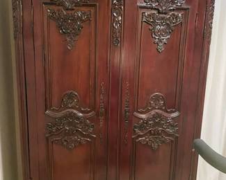 Mahogany Carved wardrobe armoire 