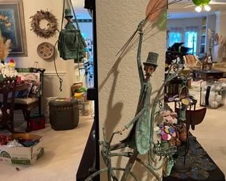 Vintage 2002 Jim Lewk brutalist sculptures Born in Troyes, France and raised in New York but moving to Miami, he studied art at the University of Miami, Florida State University, and in several European countries.
By 1970, he was working full-time as a metal sculptor. Even though he is familiar with current trends and techniques in art, he prefers to be an outsider artist, and has developed a style that is very much his own