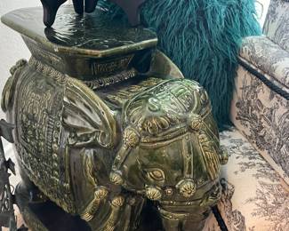 Vintage Ceramic Elephant plant stand