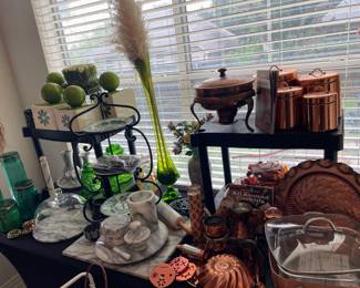 Copper, marble & vintage items for the kitchen 