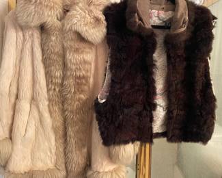 Vintage fur vest & jacket 