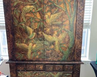 Beautiful hand-painted collectors cabinet