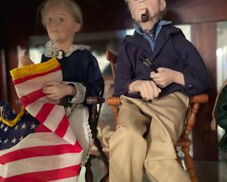 Vintage Norman Rockwell Character dolls. Most have original boxes and COA's 