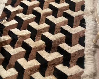 Vintage llama skin rug