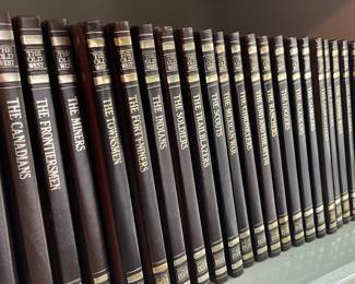 Vintage leather bound time, life books