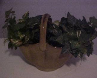 Large art glass piece with faux floral