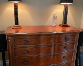 Hooker Bow Front Drawer Chest Fruitwood
