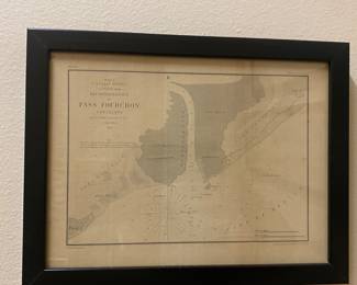 Framed Map Fouchon Pass