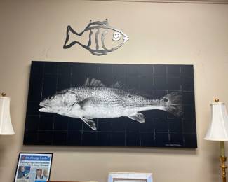 Fish Collage on Board by David Humphries,                    Local Baton Rouge artist