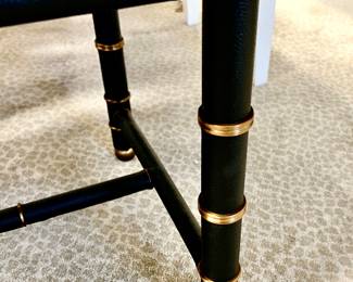 Wrapped leather legs. Love the gold.