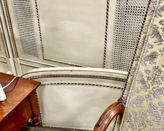 Pair of French Provincial twin beds with beautiful caning.