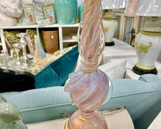 Pair of Murano swirl lamps sold separately. Amazing, retails for $1500.