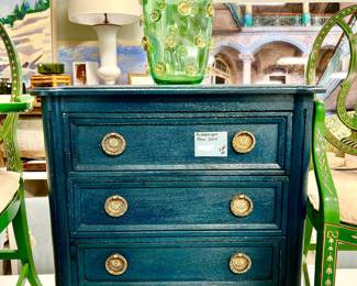 Anthropologie Blue Night Stand. Retails for $350. Not our price!